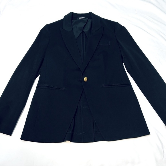 Express women’s Blazer one button gold Size S - Picture 4 of 16
